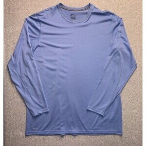 Nike Dri-FIT Men's Long-Sleeve Training Shirt Light Blue 2XL Tall